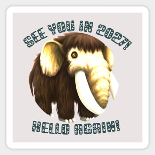 Wooly Mammoth Hello Again! Magnet